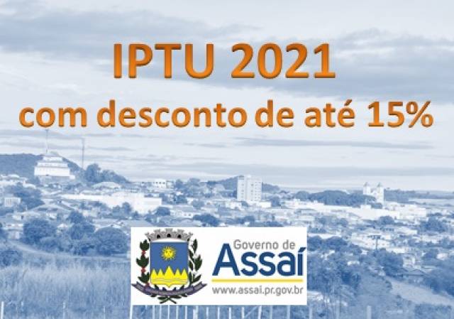 =ASSAÍ - IPTU 2021 COM 15% DE DESCONTO