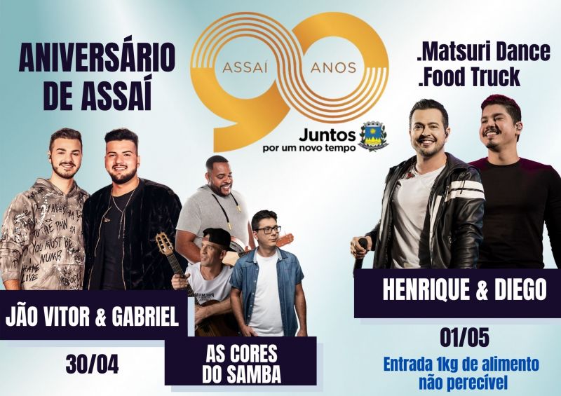 =VEM AÍ A FESTA ASSAÍ 90 ANOS!