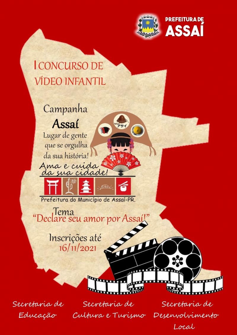 1º CONCURSO DE VÍDEO INFANTIL  CAMPANHA ASSAÍ, LUGAR DE GENTE QUE SE ORGULHA DA SUA HISTÓRIA! AMA E CUIDA DA SUA CIDADE!