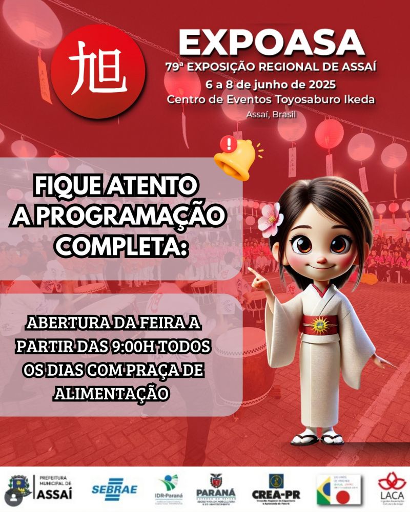 AMANHÃ COMEÇA A NOSSA GRANDE EXPOASA