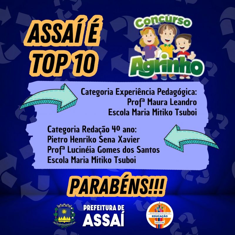 ASSAÍ É TOP 10 NO CONCURSO AGRINHO 2023