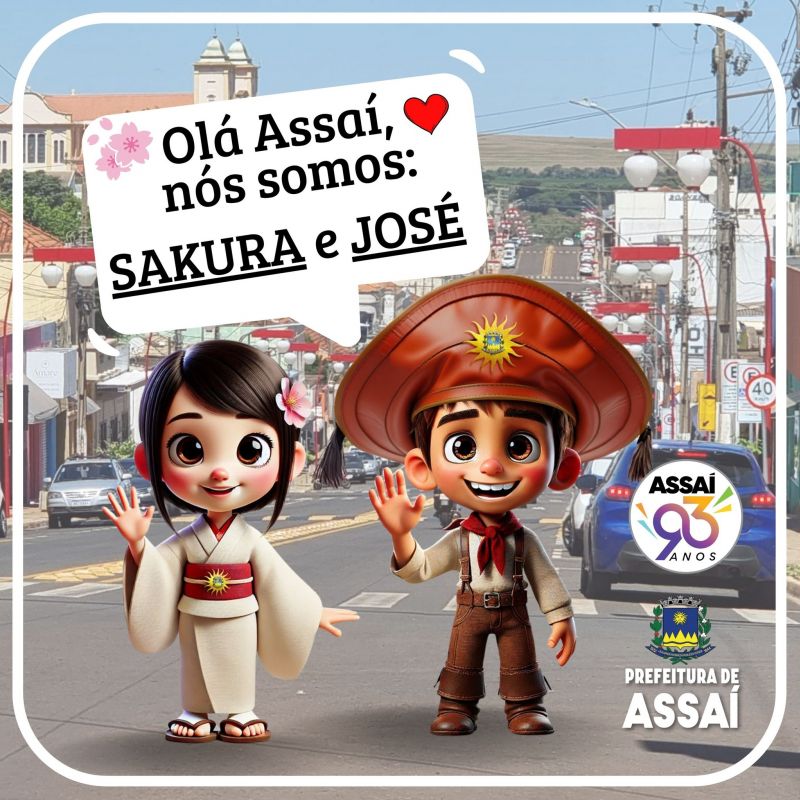 ASSAÍ GANHA SEUS MASCOTES: SAKURA E JOSÉ!