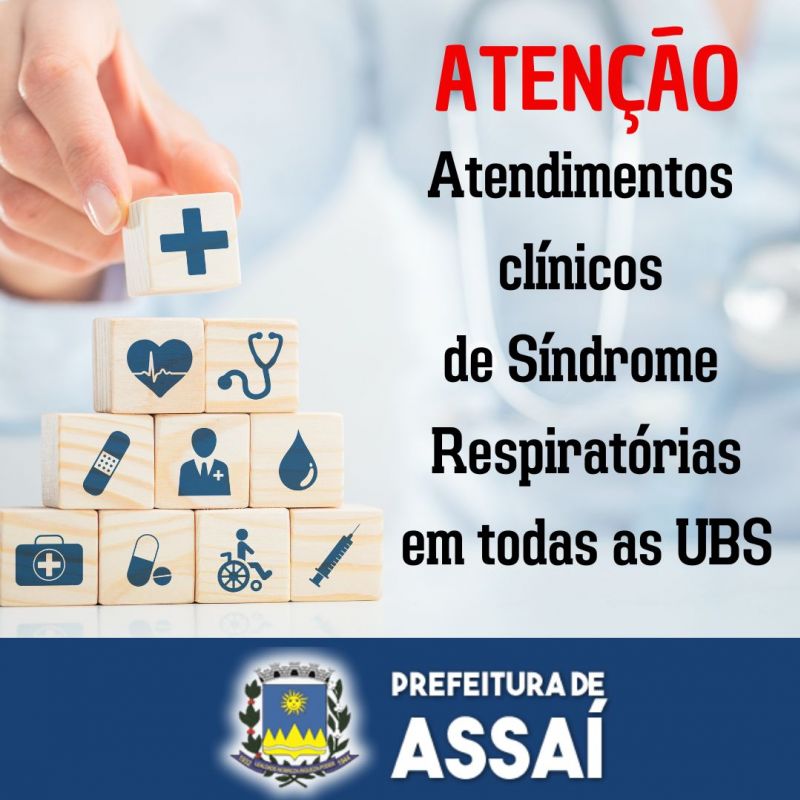 ATENDIMENTOS DE SINDROMES RESPIRATÓRIAS EM TODAS AS UBS.