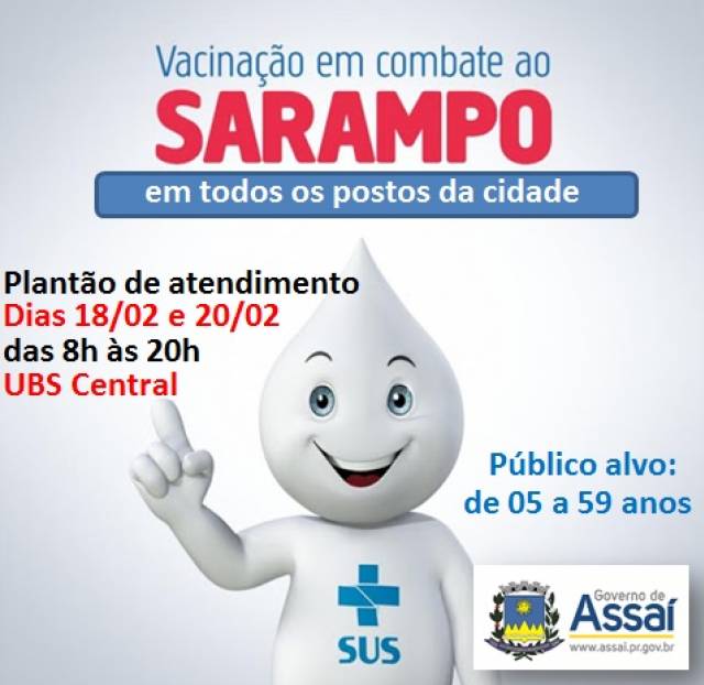 Campanha  de vacinação contra o Sarampo