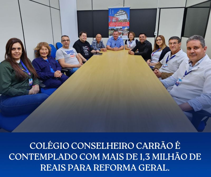 COLÉGIO CONSELHEIRO CARRÃO É CONTEMPLADO COM MAIS DE 1,3 MILHÃO DE REAIS.