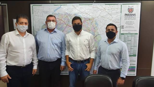 DEPUTADO COBRA REPÓRTER PARTICIPA DE REUNIÃO COM PREFEITO TUTI E SECRETÁRIO ESTADUAL SANDRO ALEX SOBRE O PEDÁGIO