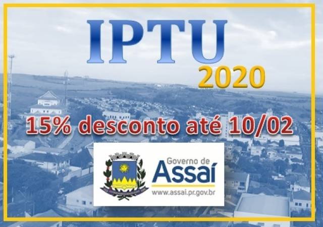 Desconto de 15% no IPTU termina no dia 10/02