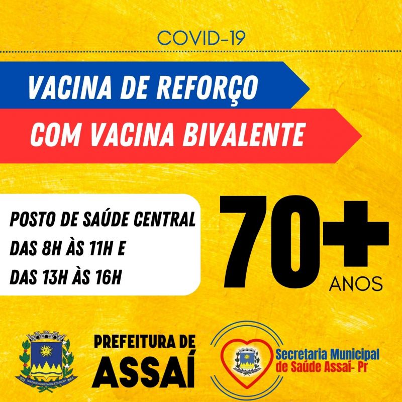 DISPONÍVEL VACINA BIVALENTE CONTRA COVID-19.