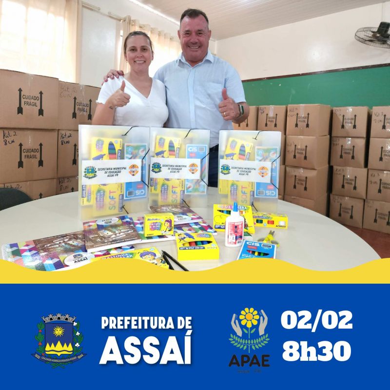 DISTRIBUIÇÃO DE MATERIAL ESCOLAR ATENDERÁ ALUNOS DA APAE