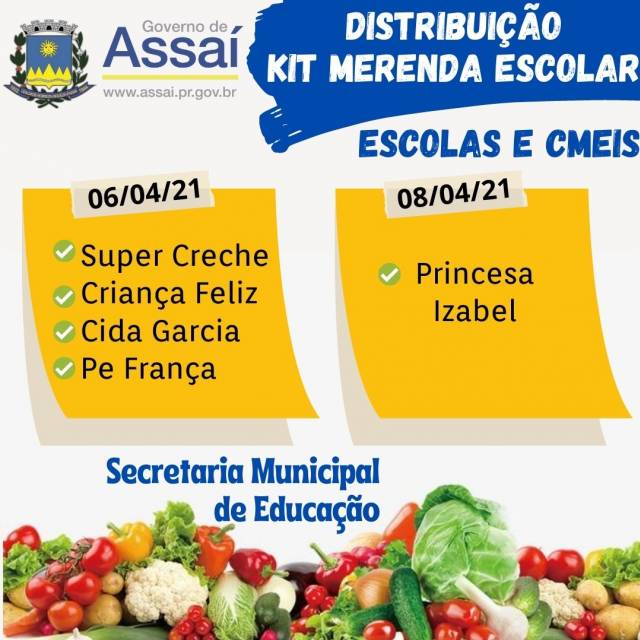 Distribuição dos Kits da Merenda Escolar