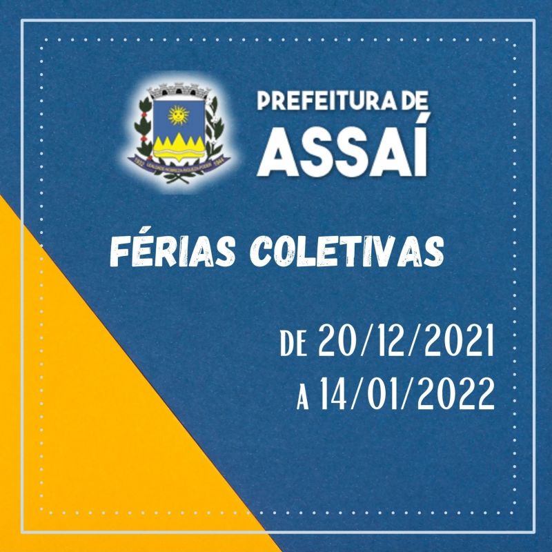 FÉRIAS COLETIVAS 2021