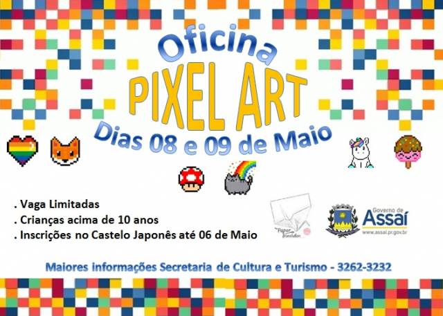 Governo Municipal realizará oficina de Pixel Art no Castelo Japonês