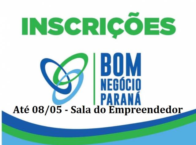 Inscrições par ao curso Bom Negócio Paraná