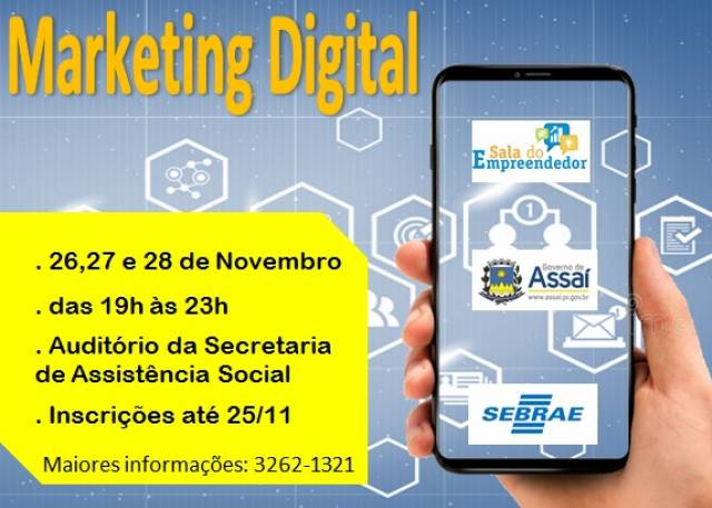 Inscrições para curso de Marketing Digital