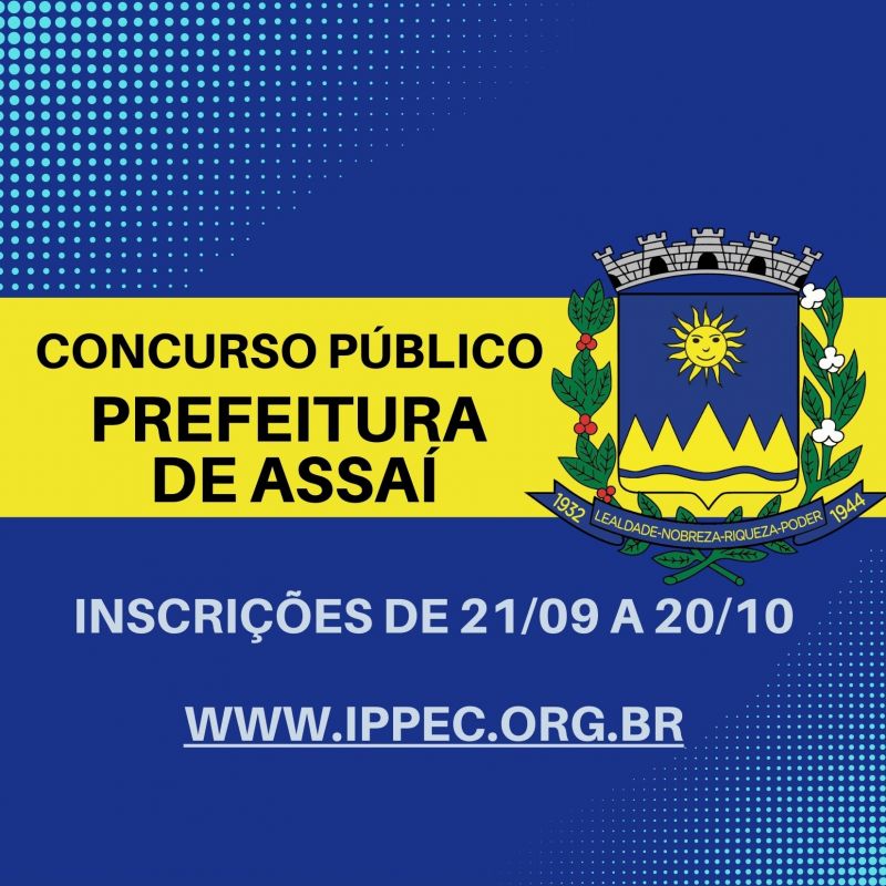INSCRIÇÕES PARA O CONCURSO PÚBLICO 2022