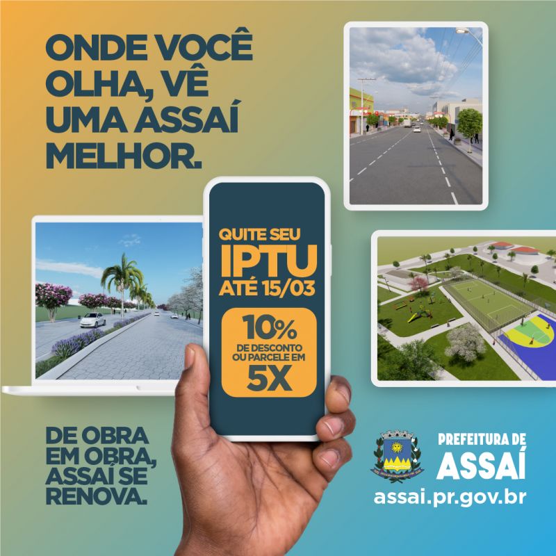 PAGUE O IPTU COM 10% DE DESCONTO