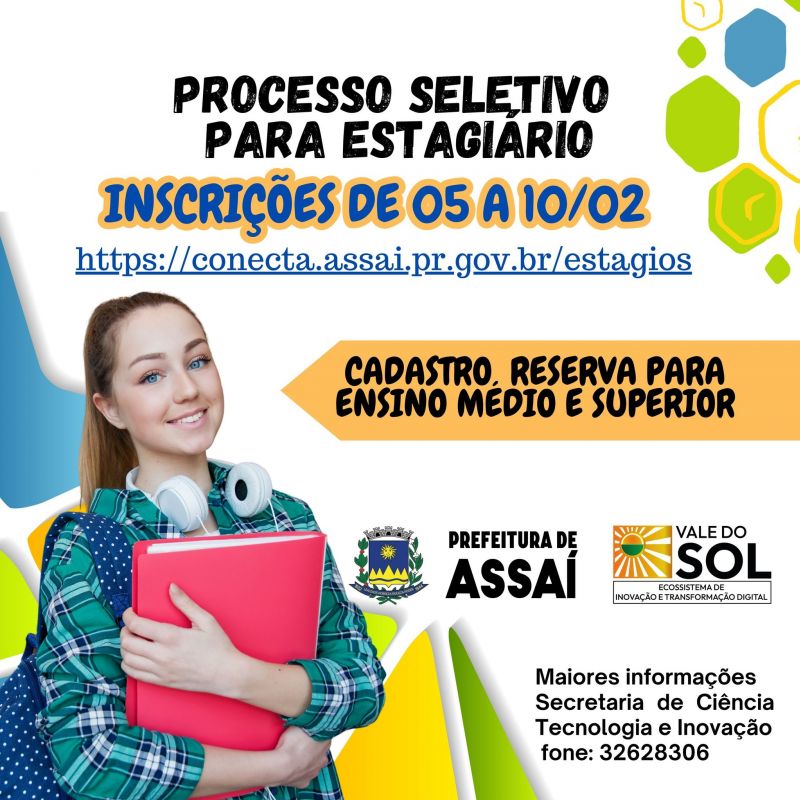 PARTICIPE DO PROCESSO SELETIVO DE ESTÁGIO NA PREFEITURA DE ASSAÍ