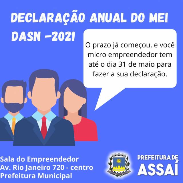 Prazo para entrega da Declaração de Renda Bruta (DASN-SIMEI) 31/05
