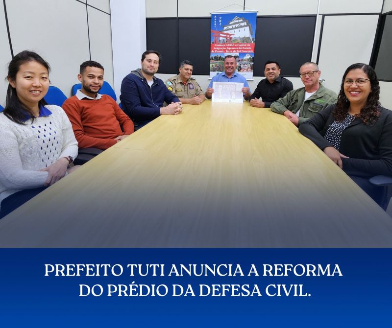 PREFEITO TUTI ANUNCIA A REFORMA DO PRÉDIO DA DEFESA CIVIL.