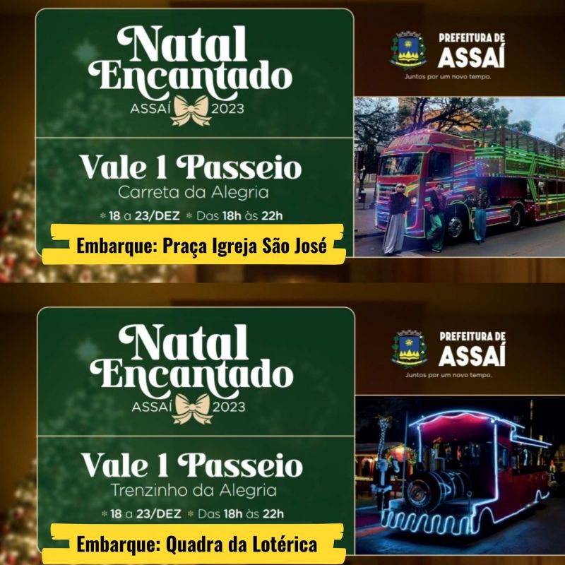 PREFEITO TUTI GARANTE MAIS UMA ATRAÇÃO NESTE NATAL PARA AS FAMILAIS ASSAIENSES.