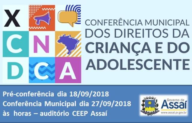 Prefeitura realizará a Conferência Municipal dos Direitos da Criança e Adolescente