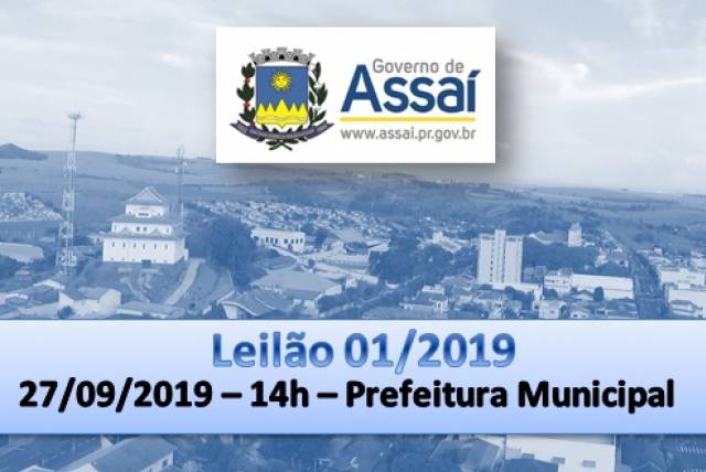 Prefeitura realizará Leilão dia 27/09