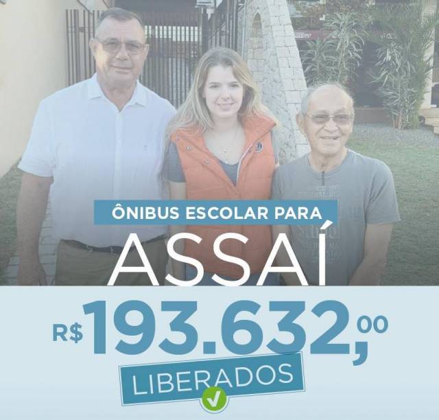 UM NOVO ÕNIBUS ESCOLAR PARA ASSAÍ.