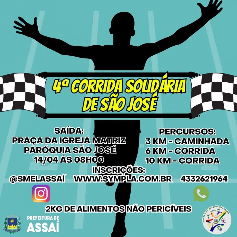 VEM AÍ A 4ª CORRIDA SOLIDÁRIA DE SÃO JOSÉ