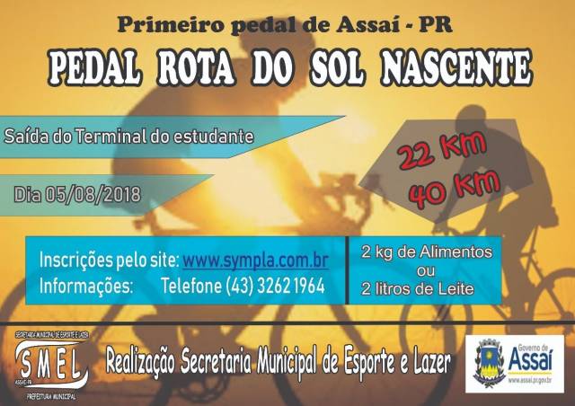 Vem aí o 1º Pedal Rota Sol Nascente de Assaí