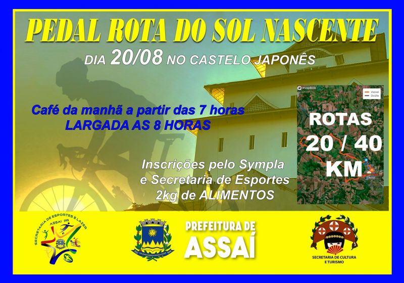 VEM AÍ O PEDAL ROTA DO SOL NASCENTE