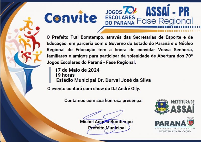 VEM AÍ OS JOGOS ESCOLARES DO PARANÁ EM ASSAÍ