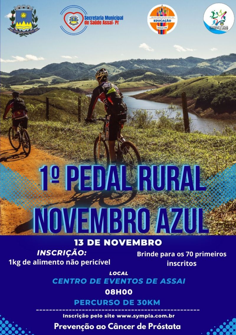 VENHA PARTICIPAR DO 1º PEDAL RURAL DE ASSAÍ.